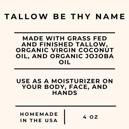 Whipped Tallow Balm- Jojoba Oil Blend